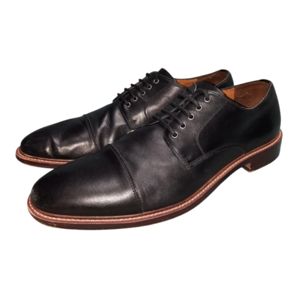 Blake McKay Clark T9 Black Leather Oxford Dress Shoe SZ 10.5
